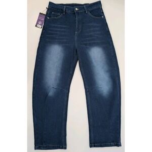 New Jeleey Jeans Med Wash Barrel Leg 31" Waist Denim Streetwear Country